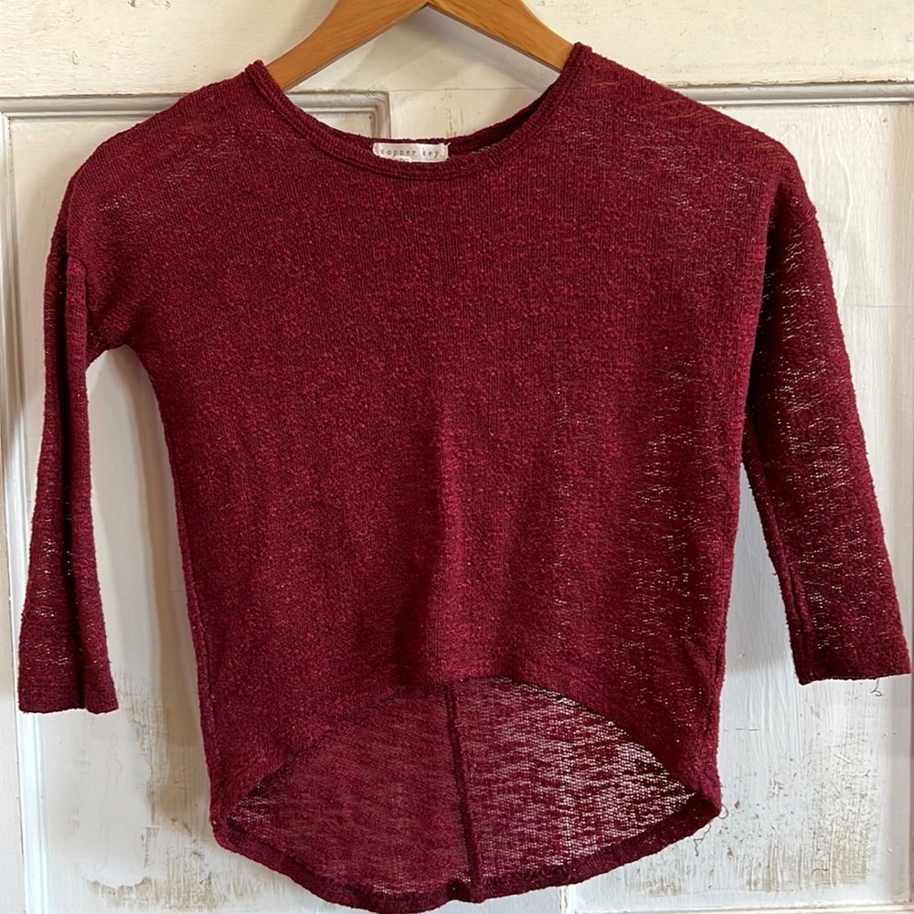 Girls Copper Key gauze top